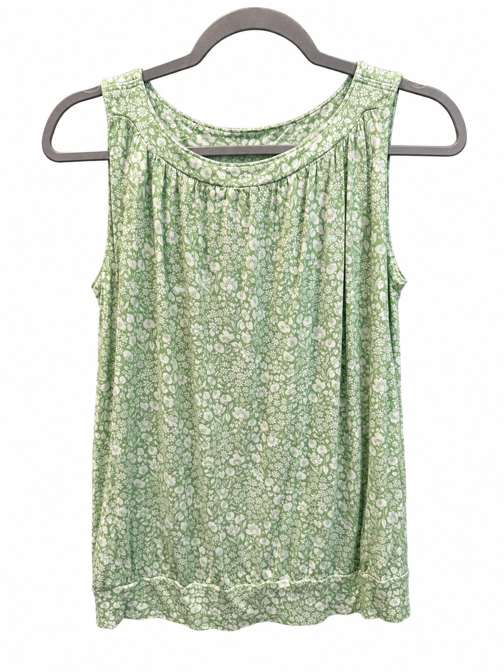 LOFT Light Green Floral Tank Top